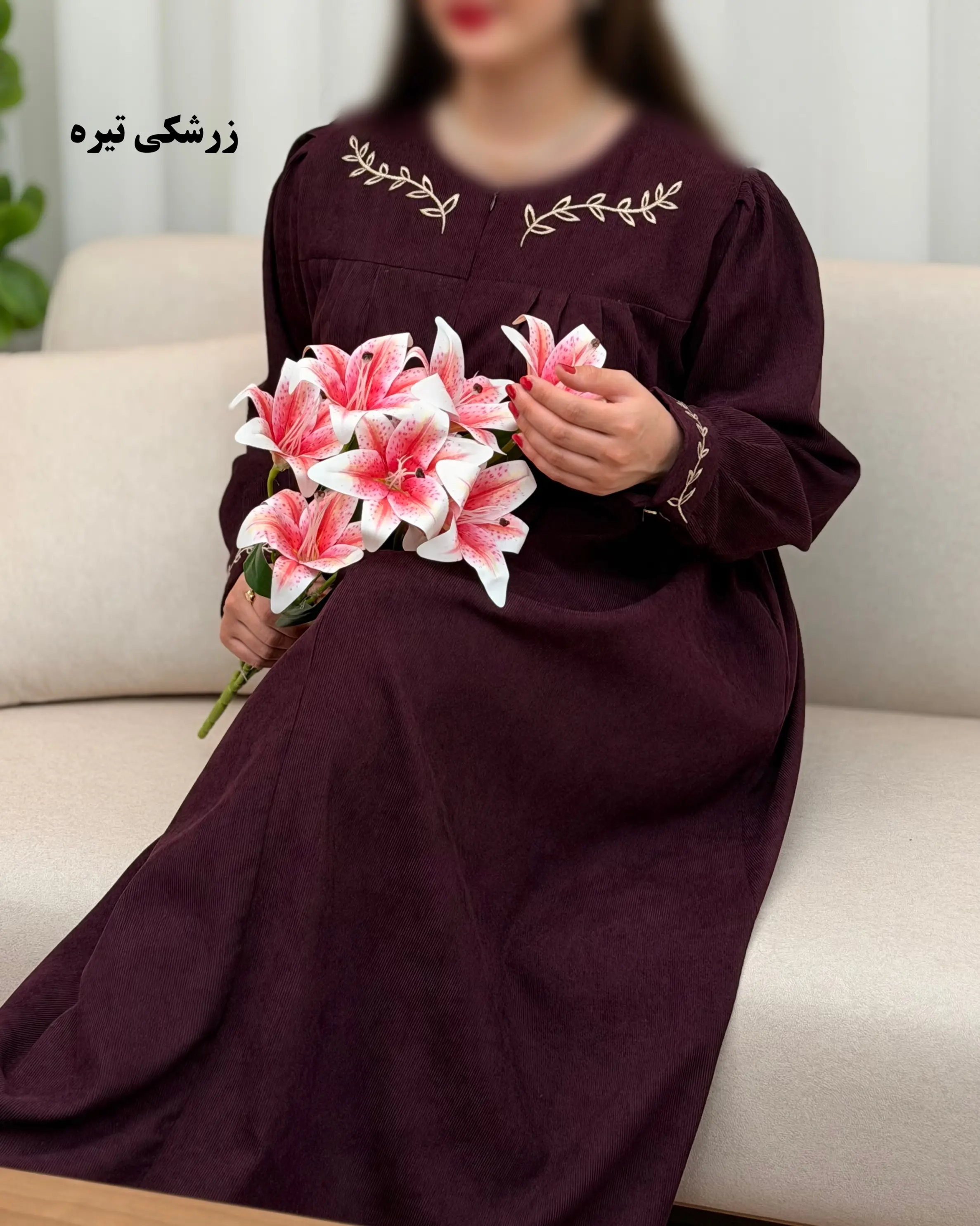 مانتو عبایی کبریتی مدل خوشه